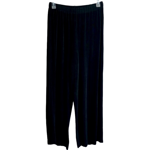Flax Pants - Flax Groucho Pants Pull On Wide Leg Black Medium